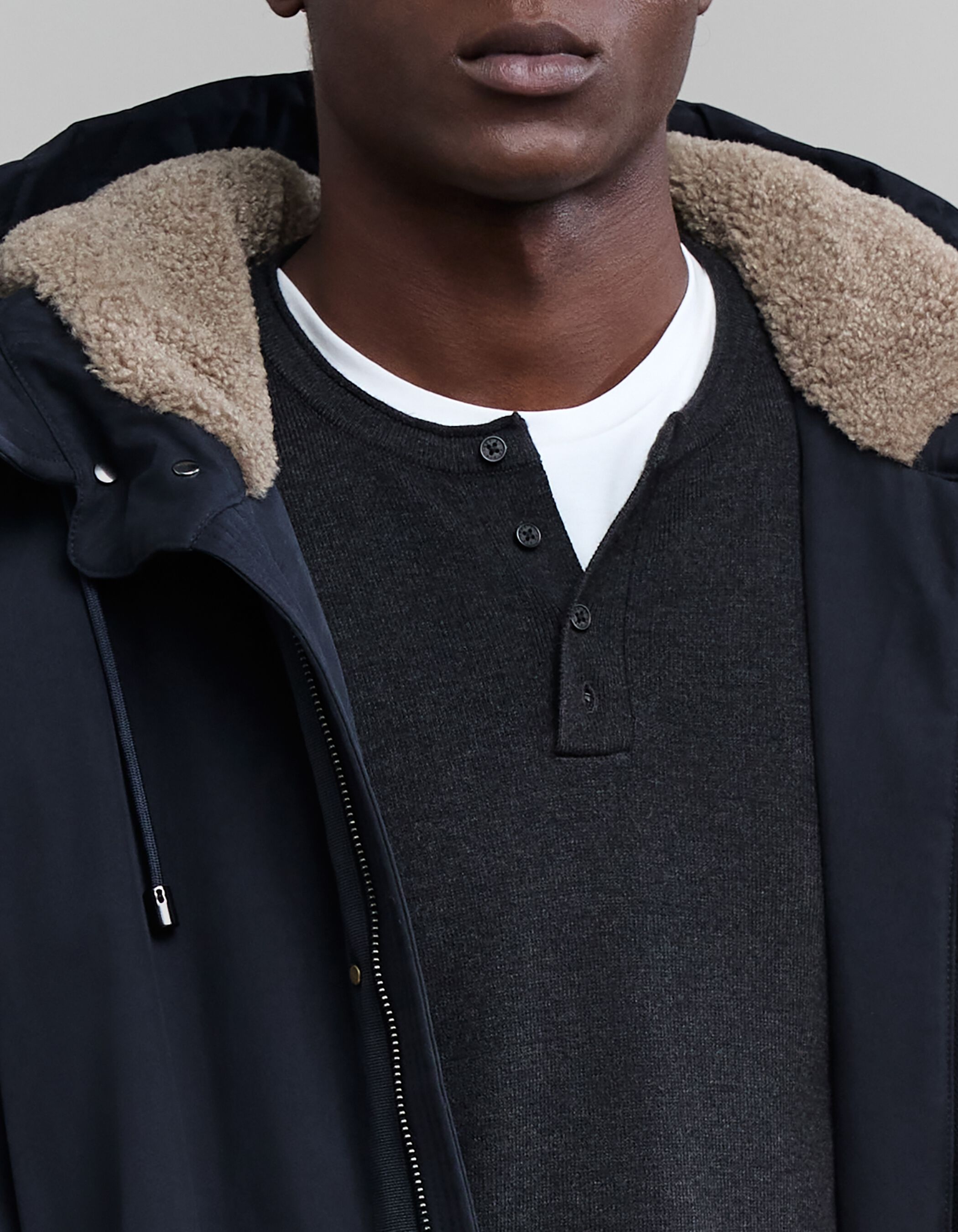 新品　MENS STRECH BACK FLEECE PARKA Zara Mens Parka M Forest Green Removable Hood Military Coat