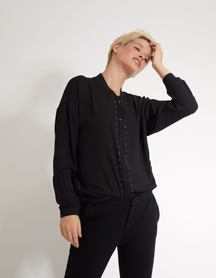 I.Code black flowing studded shirt-5 I.Code black flowing studded shirt-5