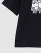 Camiseta negra algodón print foil MINIONS niña-4