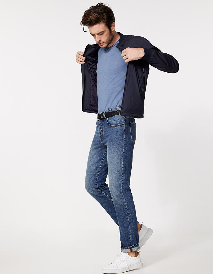 Indigoblaue STRAIGHT-Herrenjeans Paris IKKS BETTER-1