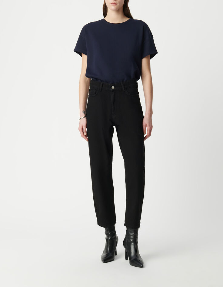 Jean droit noir 7/8e Femme-6