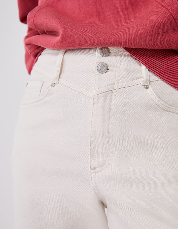 Women’s beige cropped slouchy jeans - IKKS