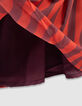 Vestido bimaterial jersey gris rayas rojas niña-8