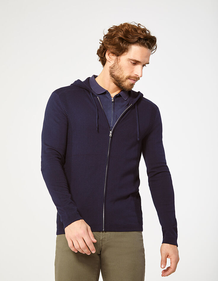Men's navy cardigan-1