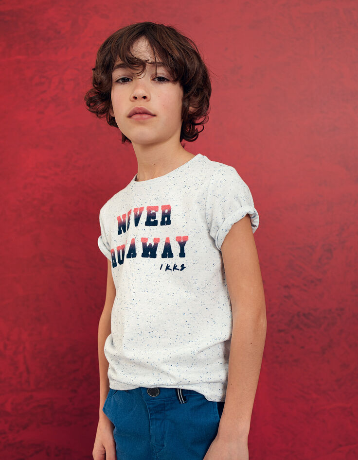 Boys' optic white Never Runaway T-shirt -1