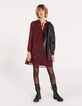 Women’s red snake-print voile short dress-6