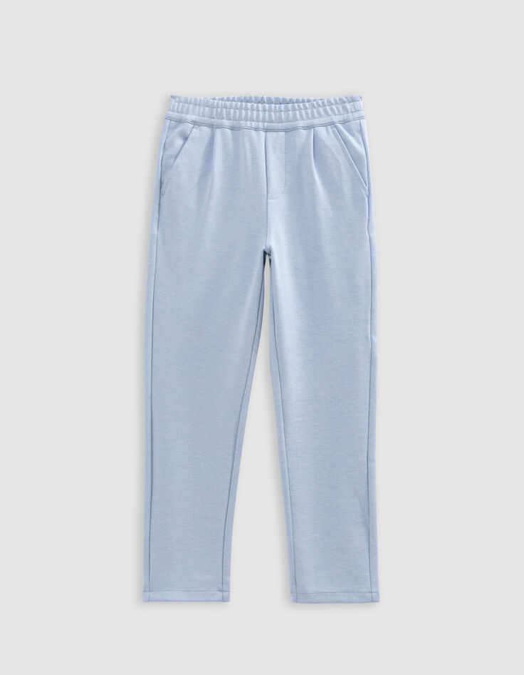 Pantalon de costume bleu maille chinée garçon-4