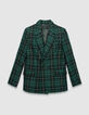 Grüne Damen-Oversize-Jacke Karos-6
