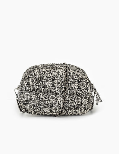 I.Code black Paisley print quilted bag