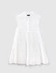 Robe blanche jacquard fantaisie fille-1