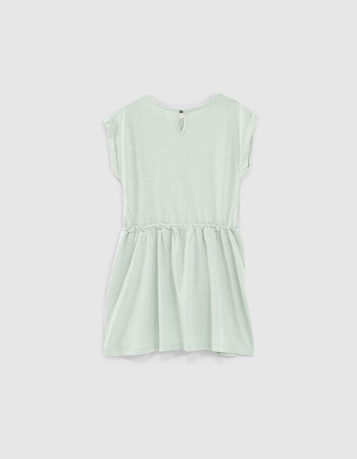 Aqua jurk Essential geborduurd biokatoen meisjes - IKKS