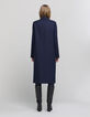 Women's long navy pea coat-3