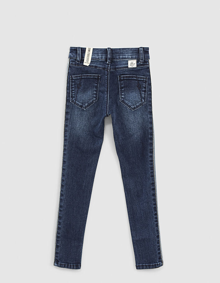 Jeans skinny brut algodón orgánico bandas laterales niña - IKKS