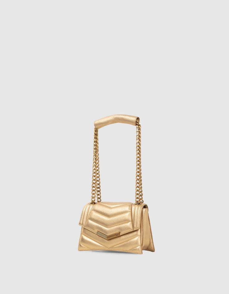 Sac THE 1 glitter doré cuir métallisé Taille S Femme-4 Sac THE 1 glitter doré cuir métallisé Taille S Femme-4