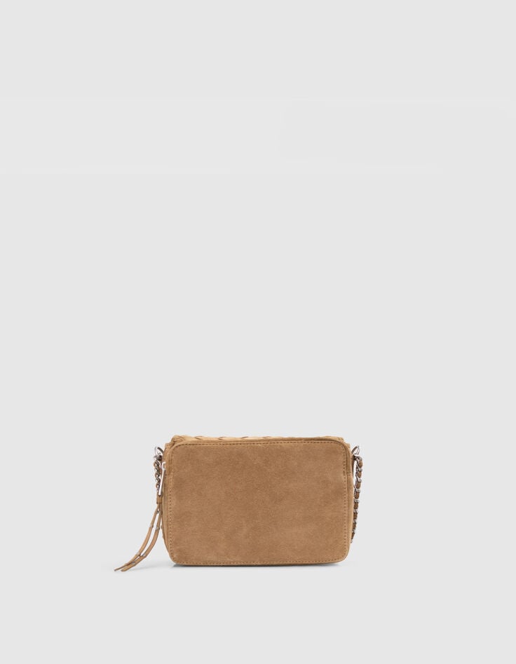 Women's sand woven suede 1440 Steward Bag-3