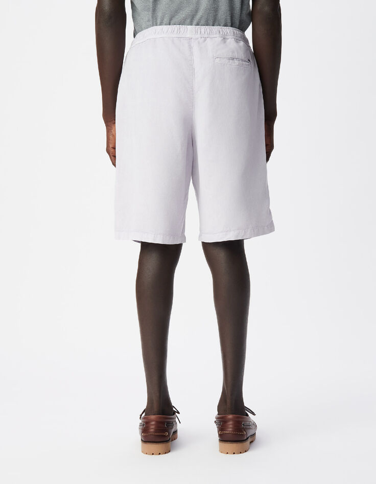Men's lilac Lyocell&reg; and linen Bermuda shorts-3