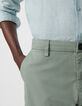 Bermuda CHINO TAPERED bleu gris Homme-4