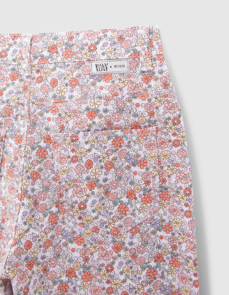 Lila WIDE LEG jeans flower power meisjes-6