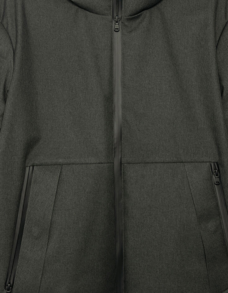 Grijze pufferjas WATERPROOF kap Heren-9