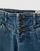 Medium Blue Wide-Leg-M&auml;dchenjeans mit hohem Bund-2