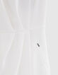 Robe crayon blanc cass&eacute; avec plis Femme-7