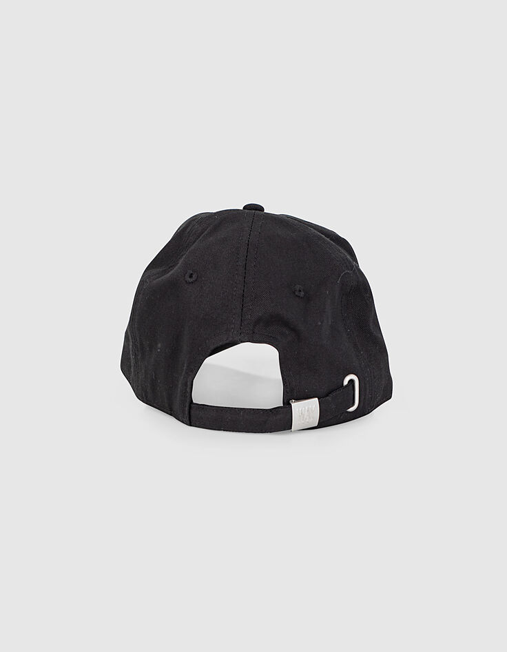 Casquette noire avec print et broderie fille-3
