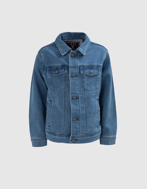 Boys' blue waterless denim jacket - IKKS