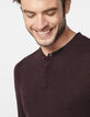 Pull prune à col tunisien Homme-4