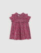 Roze jurk palmprint babymeisjes-1
