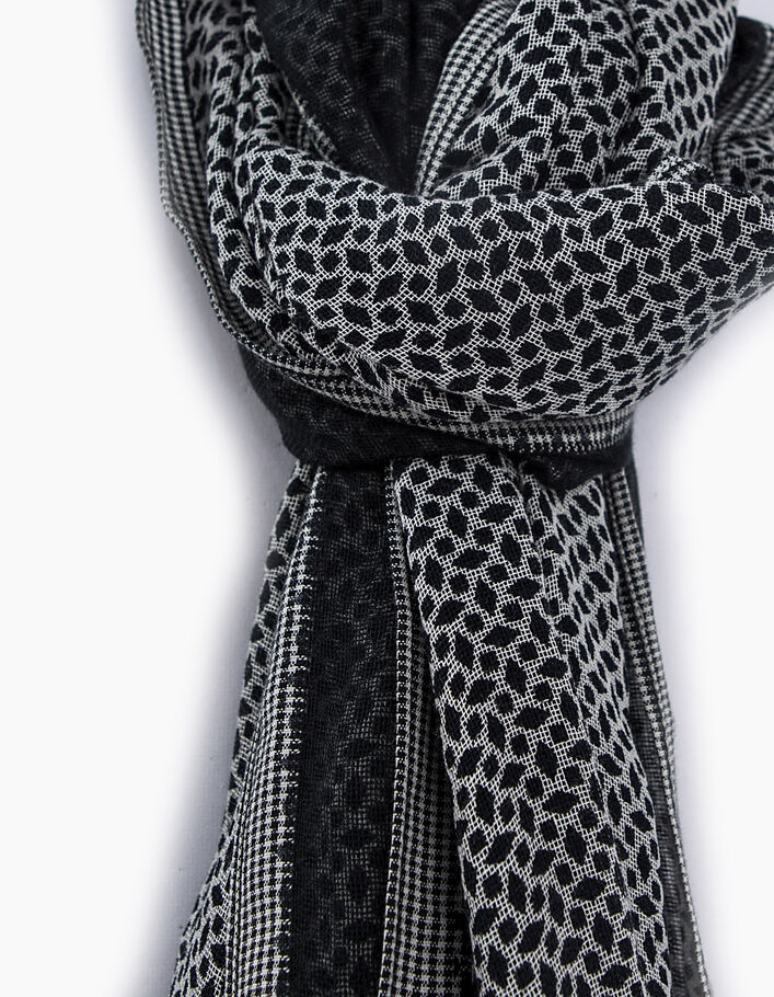 Men’s anthracite double-sided scarf - IKKS