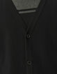 Cardigan noir tricot boutonné Homme-5