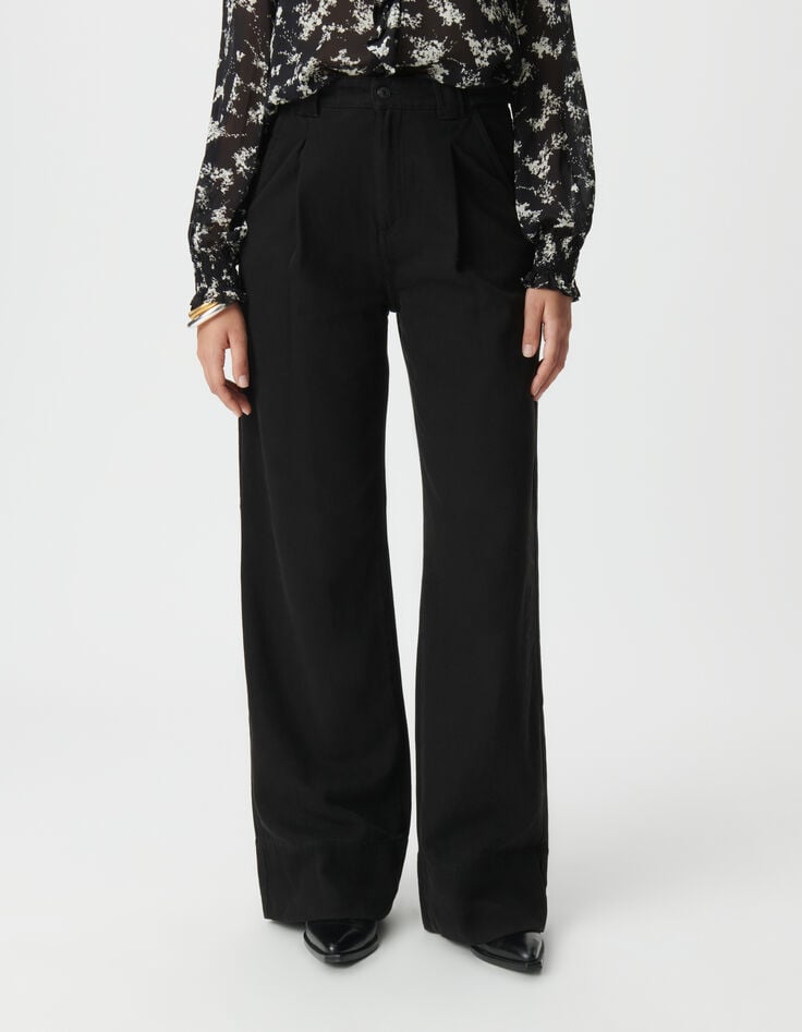 Jean large noir Pénélope Femme-2 Jean large noir Pénélope Femme-2