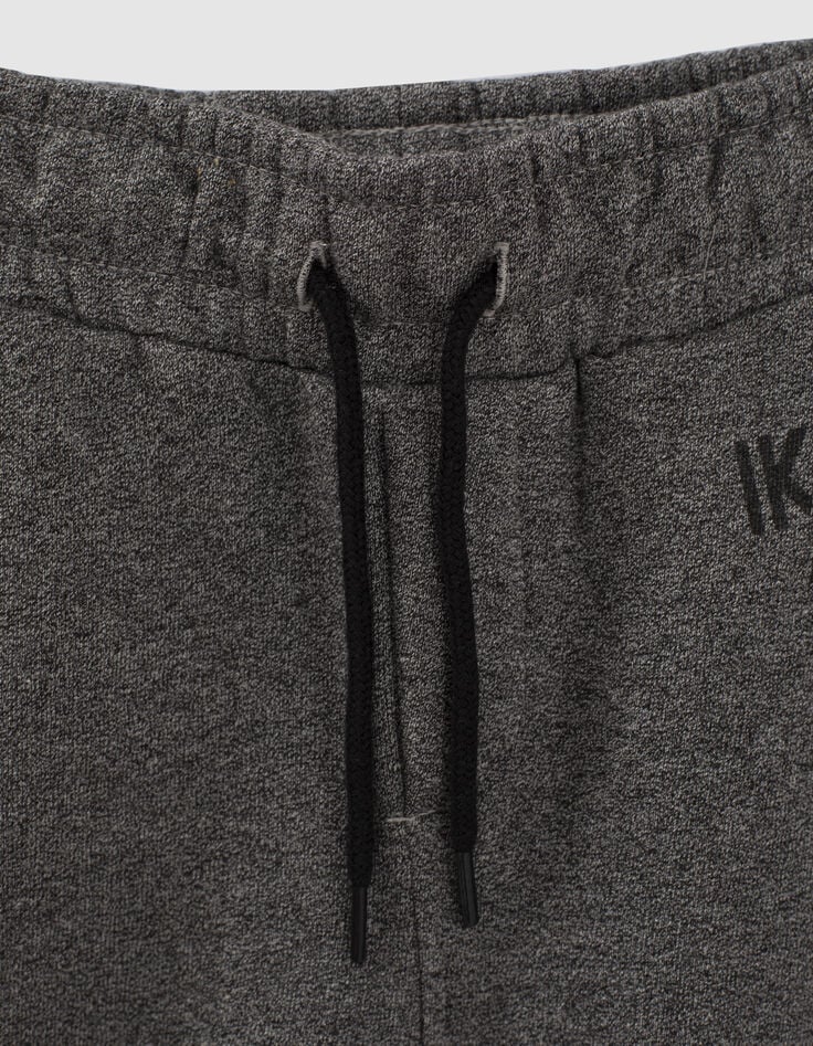 Boys’ charcoal grey marl biker joggers-2