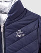 Plumas reversible plata y navy reciclado niña-8