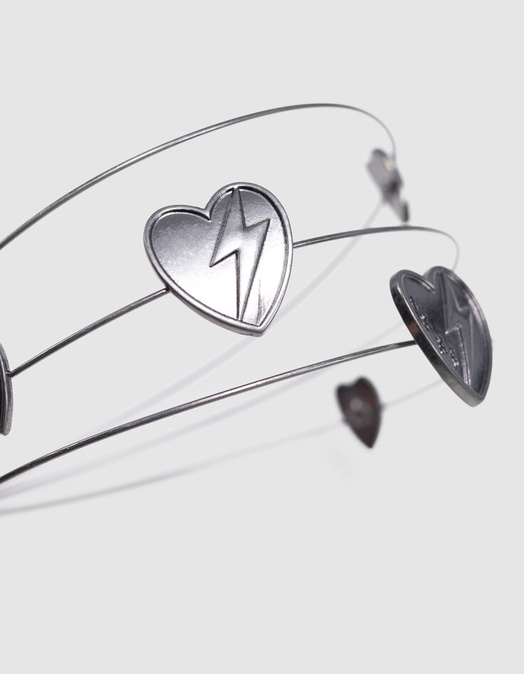 Diadeem metalgun met hartjes-bliksems meisjes-6