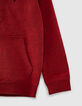 Sweat rouge moyen avec guitare pied-de-poule dos garçon -5