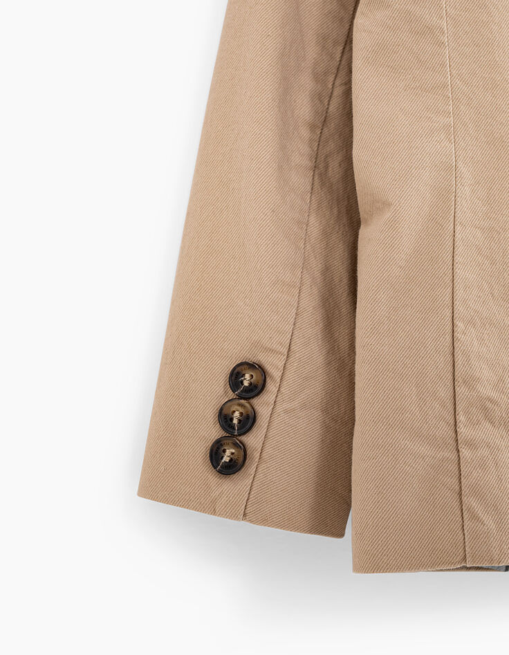 Boys' dark beige suit jacket-7