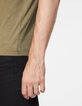 Men’s khaki Essential V-neck T-shirt-5