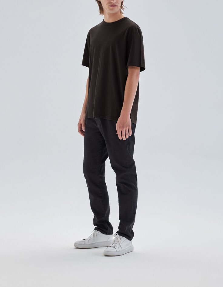 T-shirt dark choco bio Heren-2