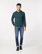 Men’s racing green knitted hooded sweater-6
