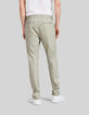 Pantalon de costume pistache lin m&eacute;lang&eacute; Homme-4