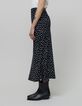 Jupe midi noire LENZING&trade; ECOVERO&trade; imprim&eacute; pois Femme-6
