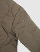 Girls’ khaki quilted back fur-lined parka-6
