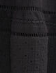 Jupe longue noire smocks à la taille fille-7