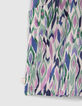 Combi-short blanc cassé imprimé ikat losanges fille-5