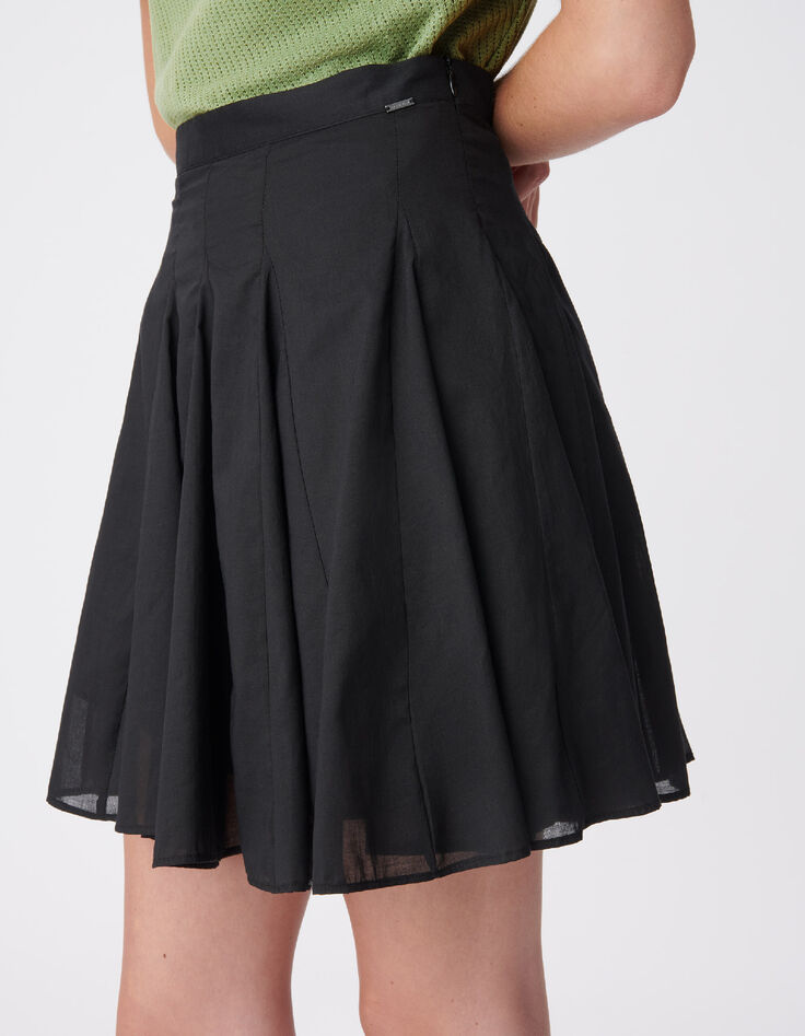 Women's short black skater skirt-5
