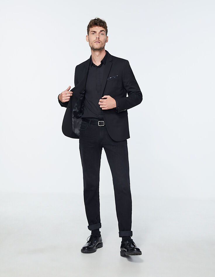 Americana negra con bolsillo Hombre-7