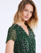 Grünes Maxikleid mit Leo-Print-4