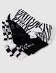 Women’s white/black patterned socks-5