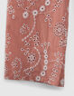 Pantalon vieux rose coton bio broderies fleurs fille-4